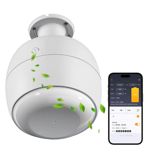 HAONINYUE ceiling-mounted diffuser front view improves large-space scent diffusion.