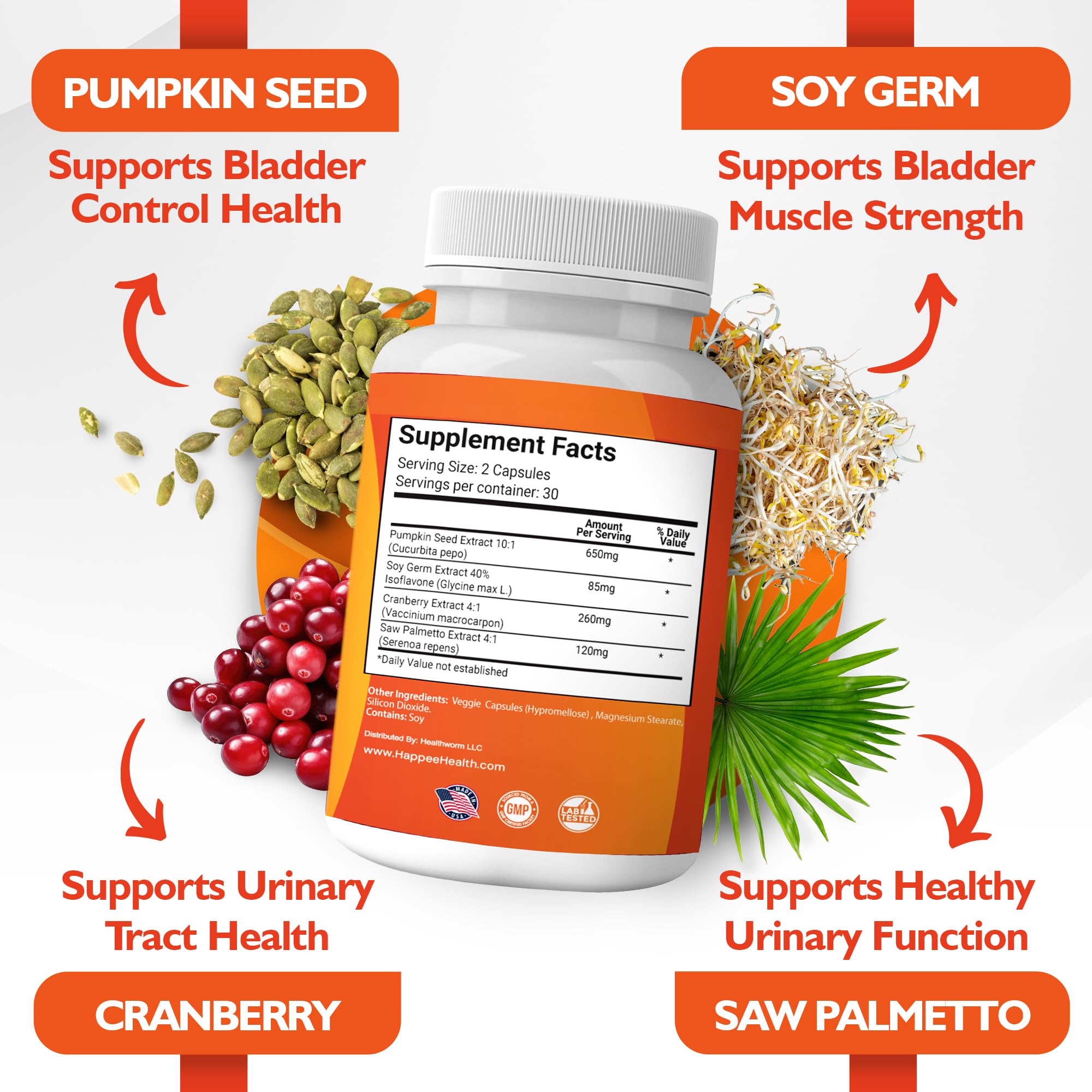 Cranberry extract ingredient for Happee Bladder Command