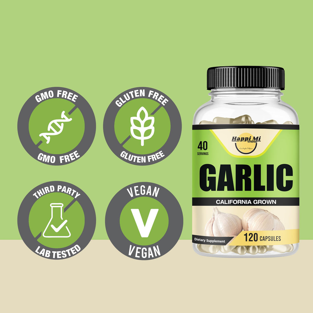 Icons indicating Non-GMO, vegan, and gluten-free on the bottle