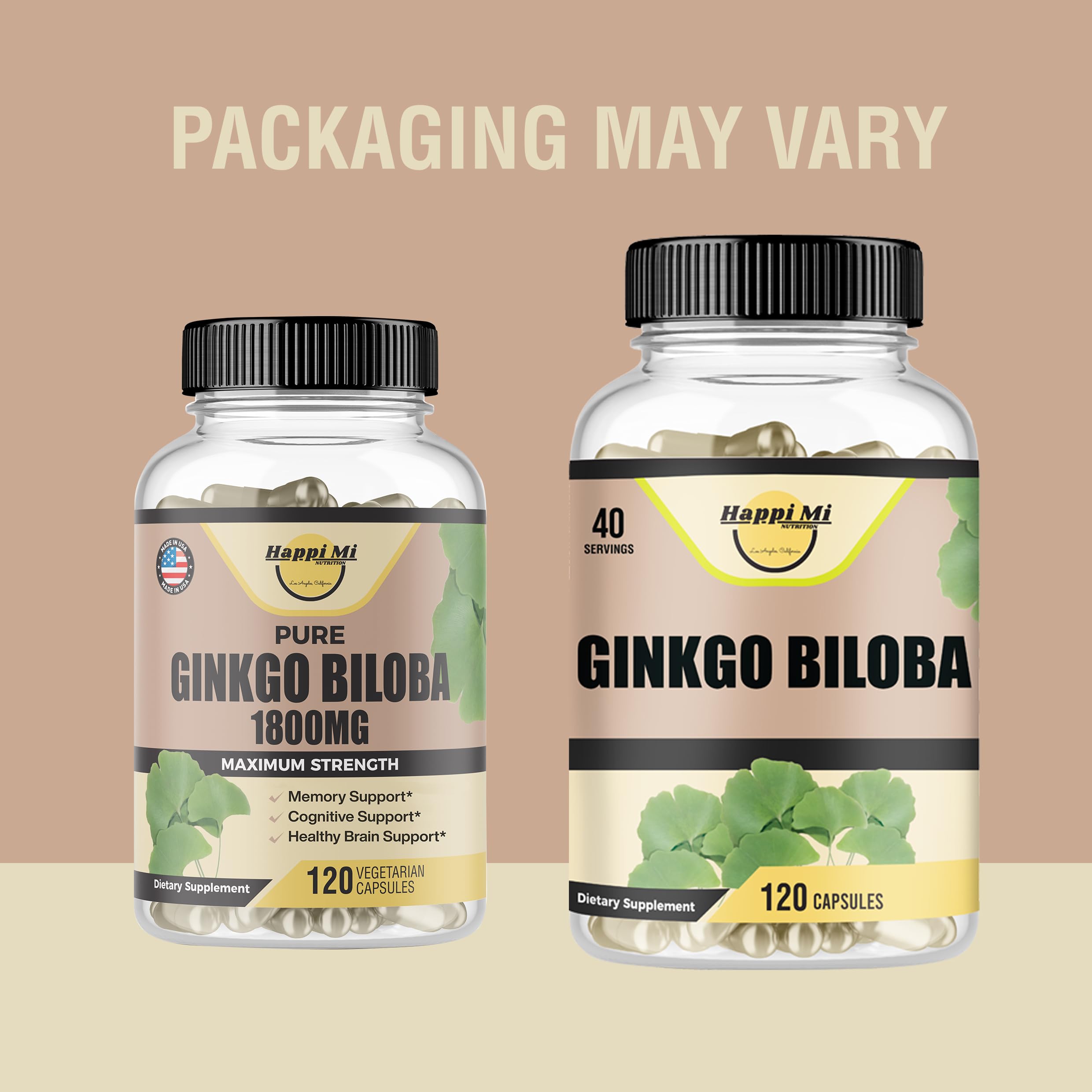 Ginkgo Biloba capsules 1800mg - 120 count