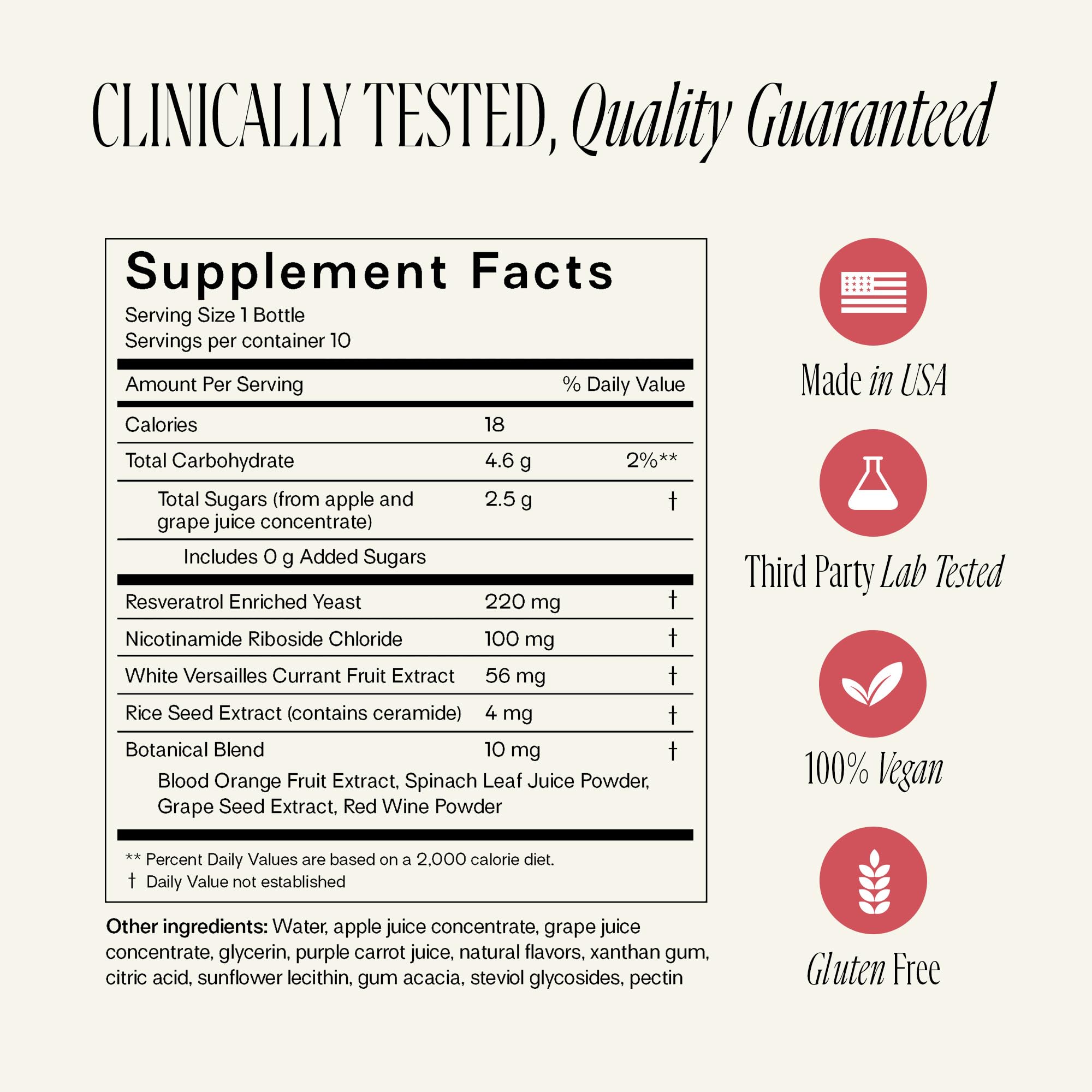 Happy Aging liquid NAD+ shot pour demonstrates smooth absorption for daily vitality.