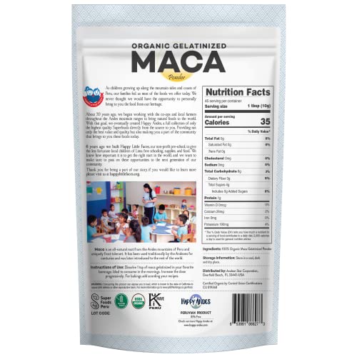 Close-up of gelatinized maca powder texture