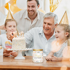 Gift-ready 7oz Birthday Candle with sprinkles