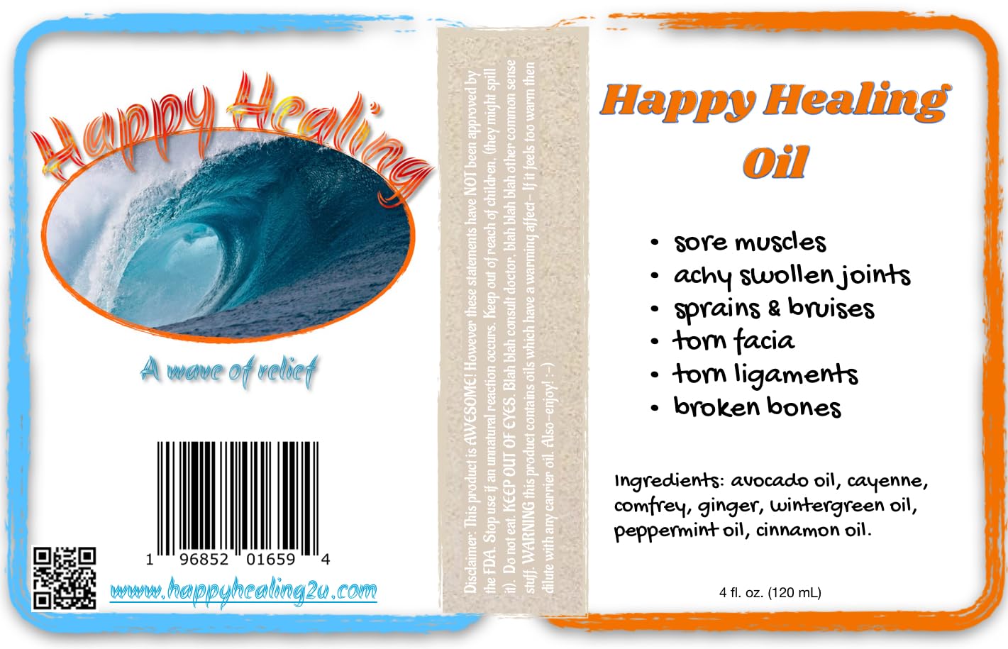 Avocado-based oil with herbs for Happy Healing Oil
