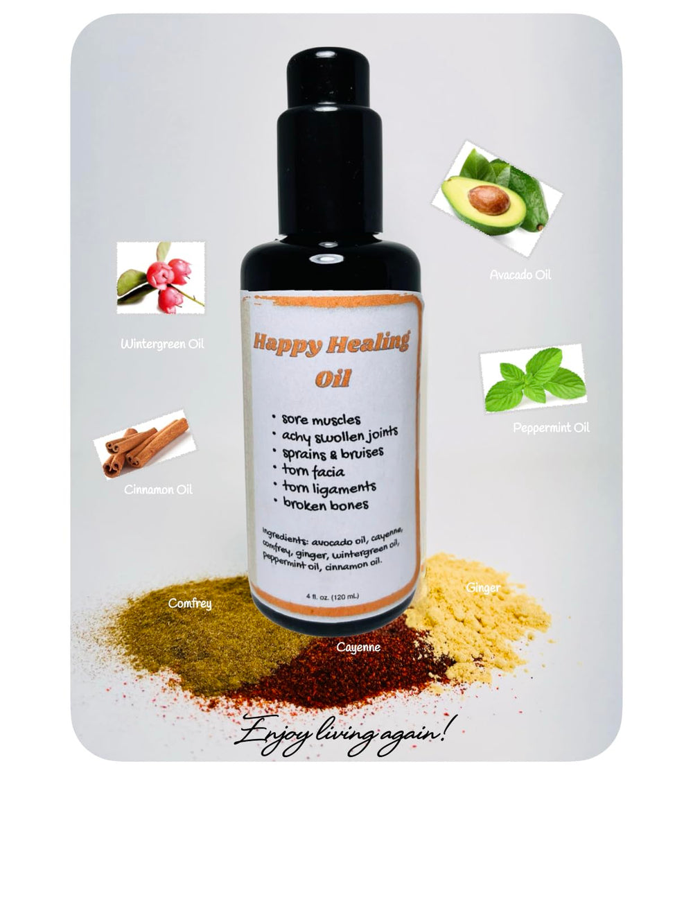 Application of Happy Healing Oil using the treatment pump
