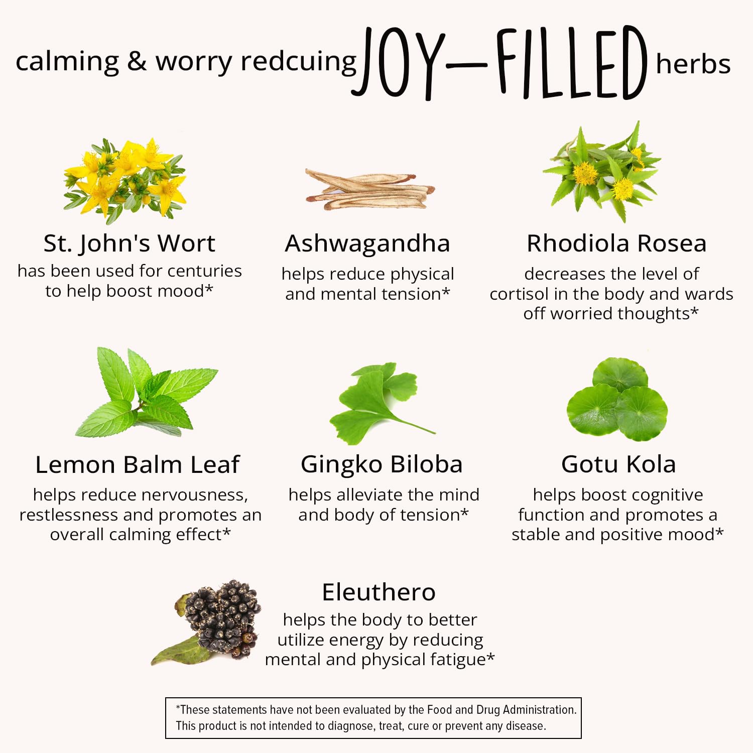 Happy Healthy Hippie Joy-Filled blend highlights Rhodiola Rosea components