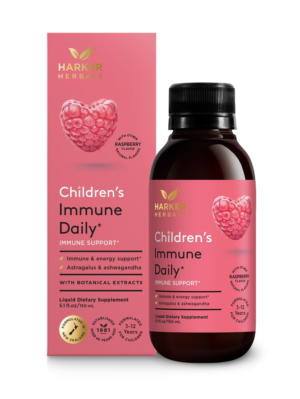 Bottle of Harker Herbals Children's Immune Daily Syrup