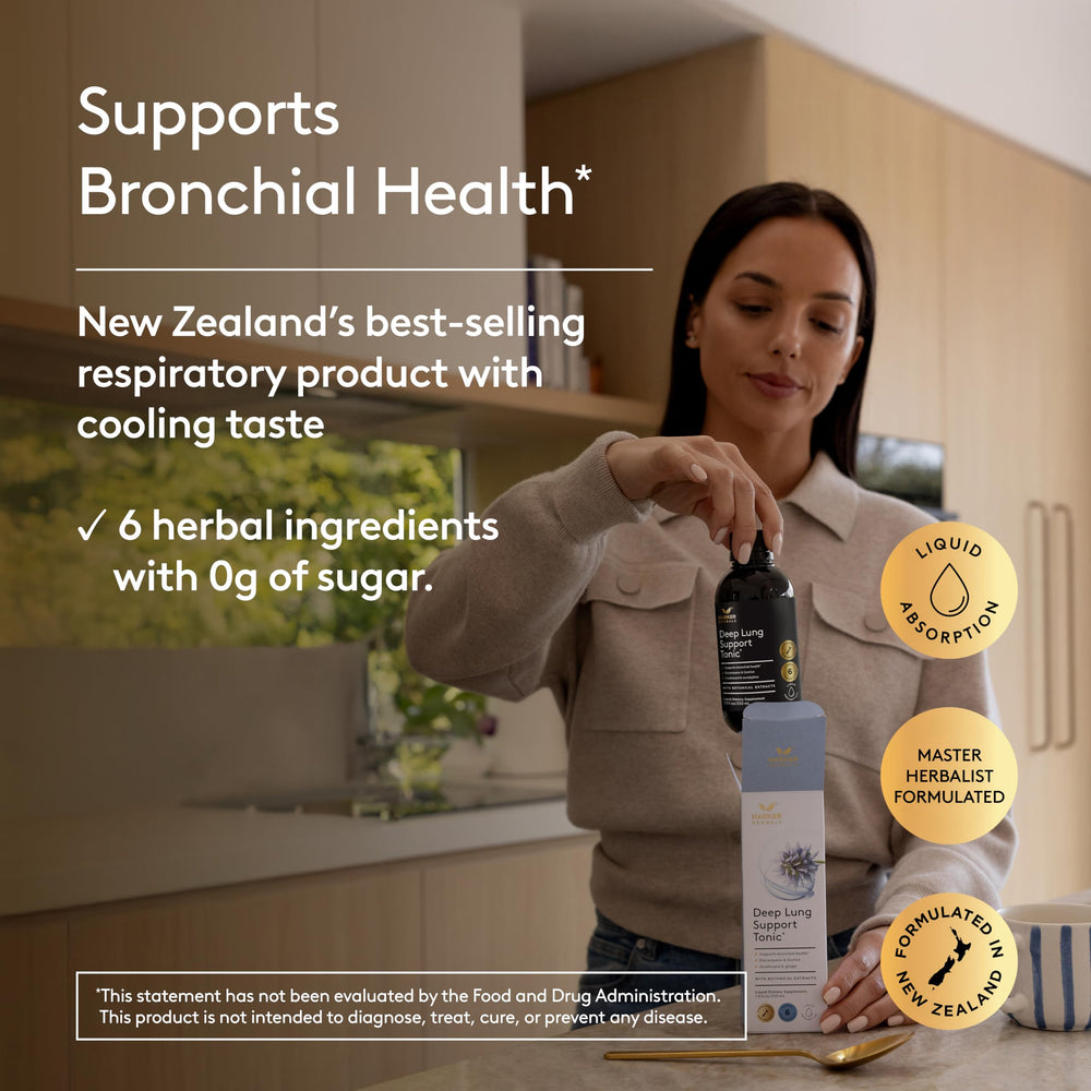 Measuring tablespoon of Deep Lung Support Tonic