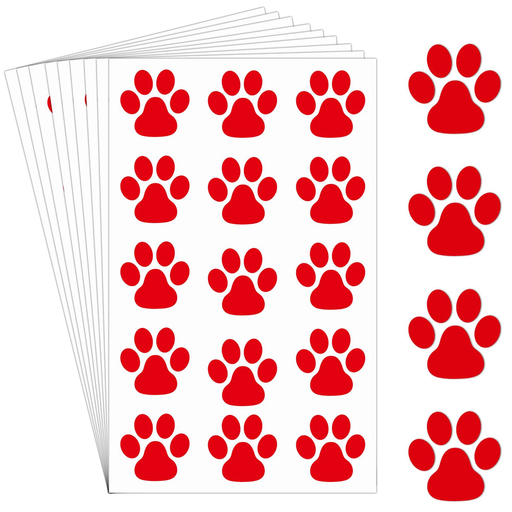 Harloon paw print tattoos add bold red flair for parties and cheer routines.