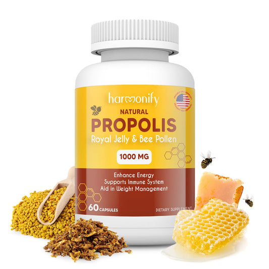 HARMONIFY Bee Pollen Propolis Royal Jelly Extract 1000mg capsules