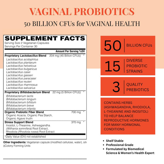 Close-up of Harmony Pre/Probiotic bottle label