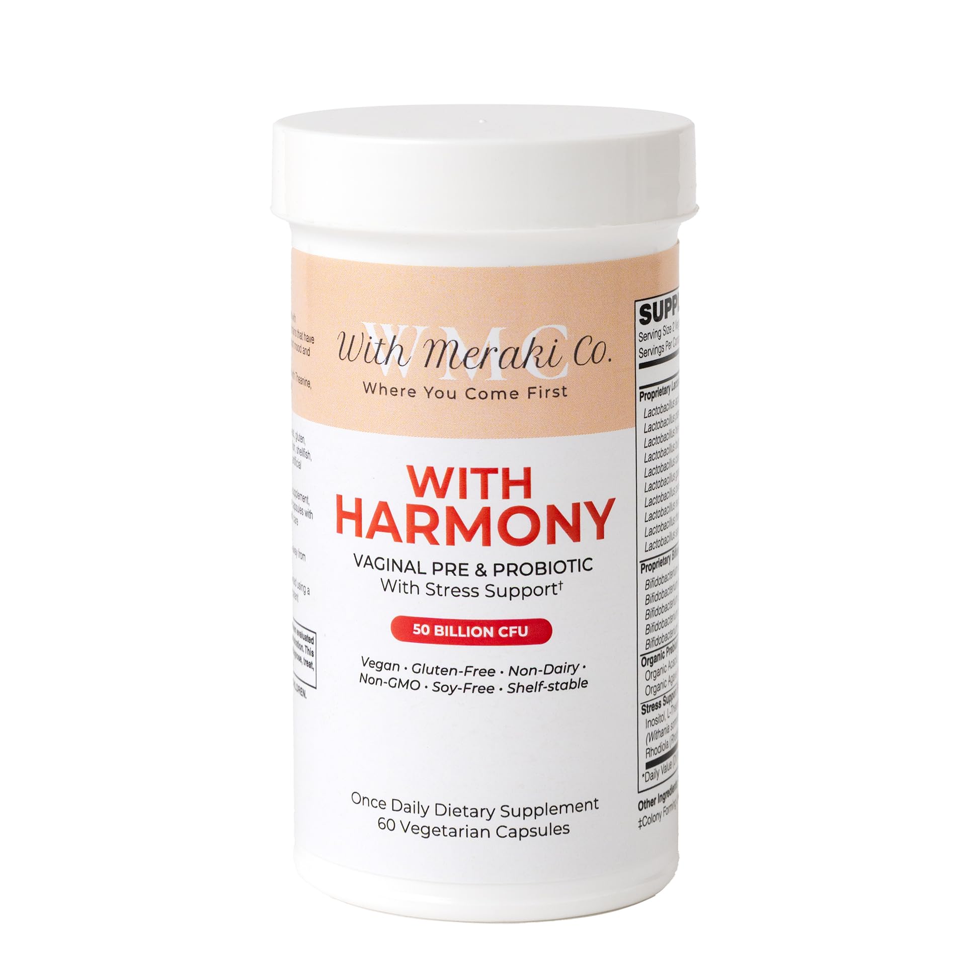 Hero image of Harmony Pre/Probiotic bottle with label