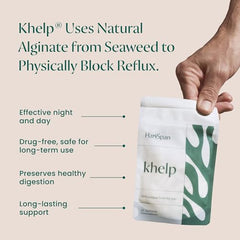 HartSpan Khelp capsules close-up—vegan capsules for drug-free relief.