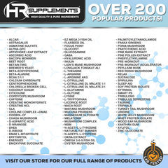 HARVEST NATURALS PEA ingredients panel highlights clean, lab-tested components.