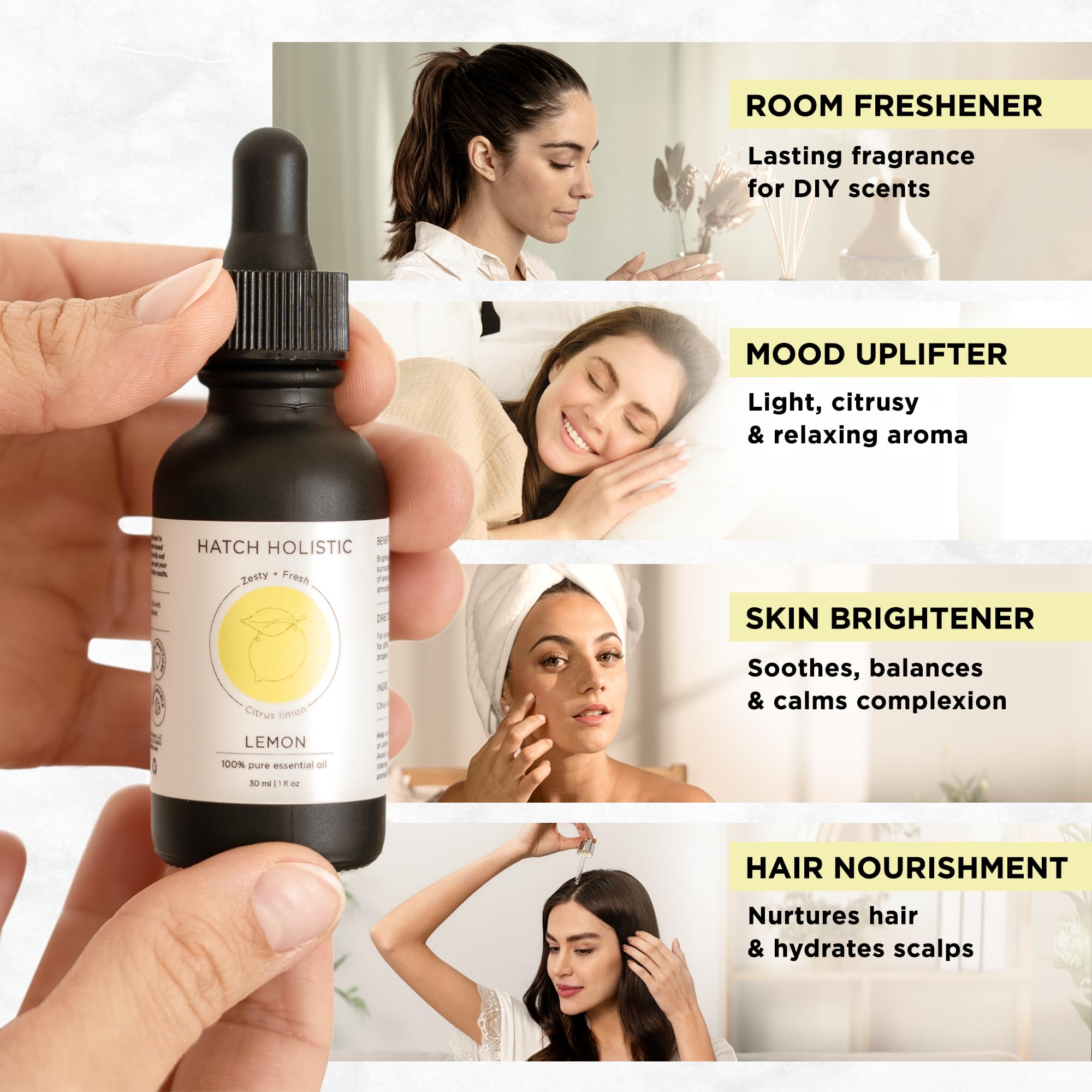 Lemon essential oil used in natural cleaning solution