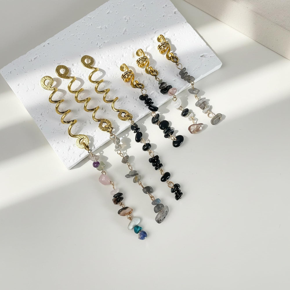 HausHr colorful stone pendants offer vibrant earthy styling options.