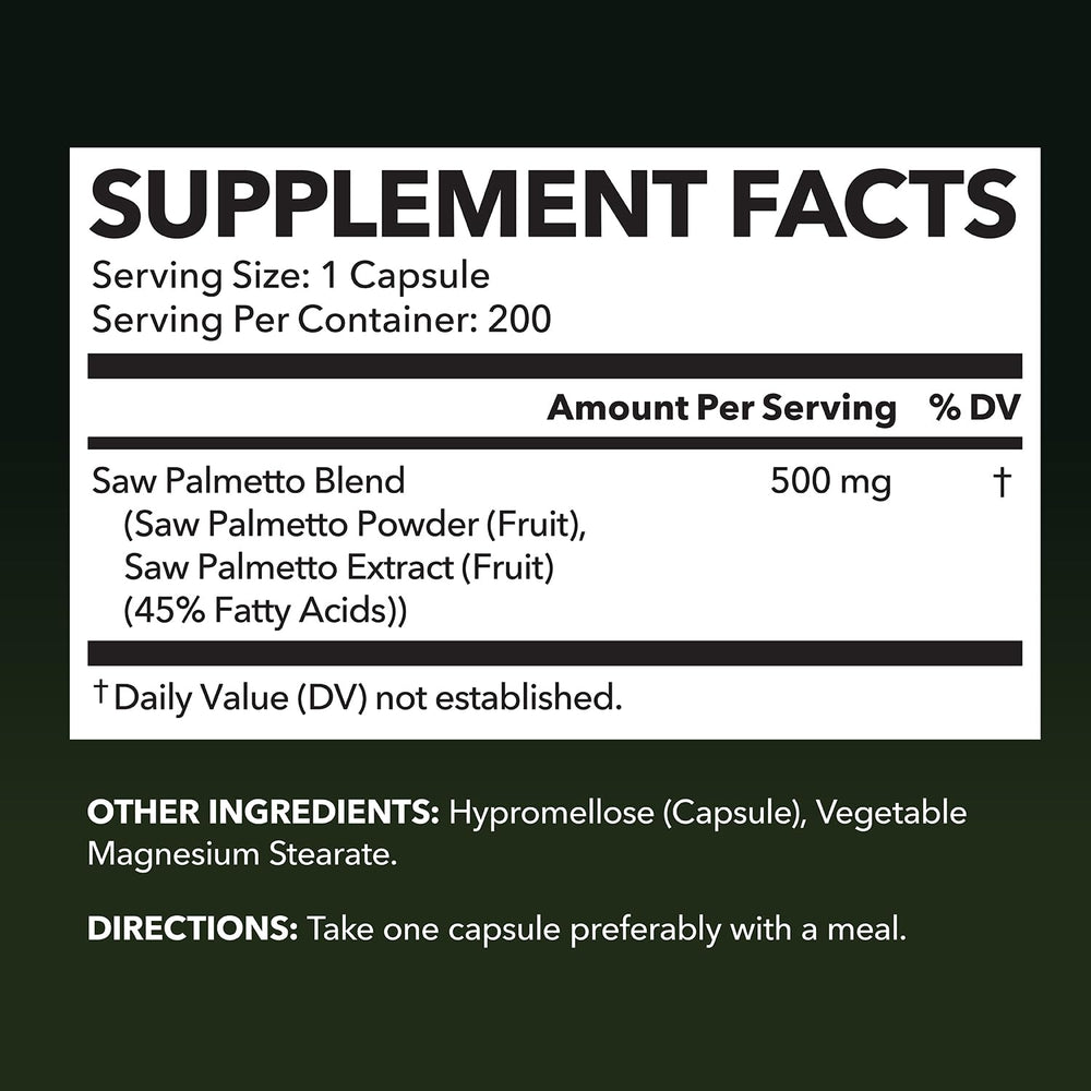 HAVASU NUTRITION Saw Palmetto capsules close-up showing texture.