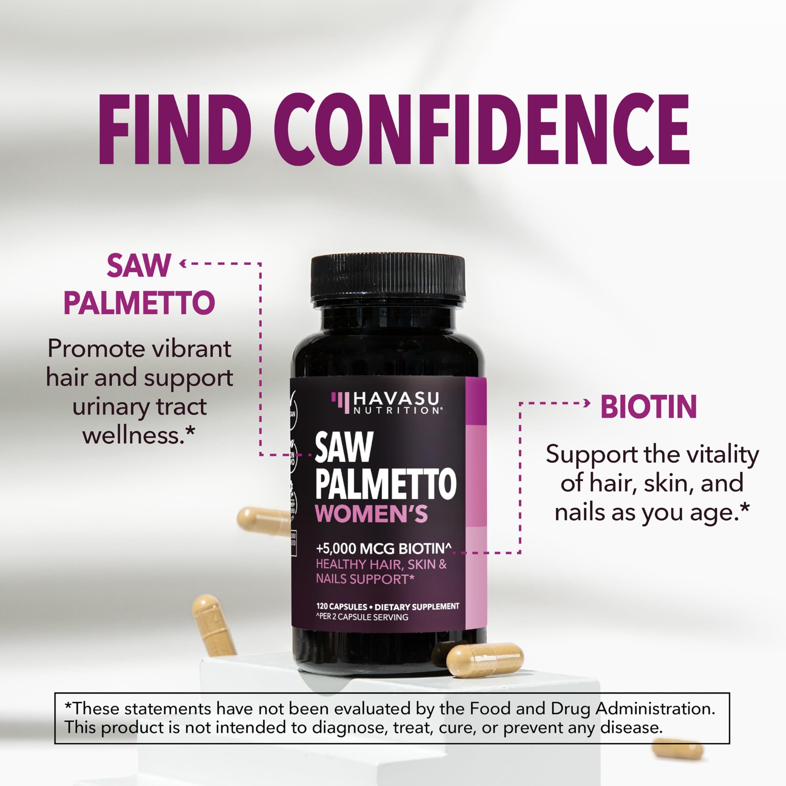 HAVASU Nutrition vegan capsules for convenient daily use.