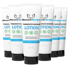 HawkGrips 8oz Therapeutic Massage Lotion unscented bottle in professional packaging
