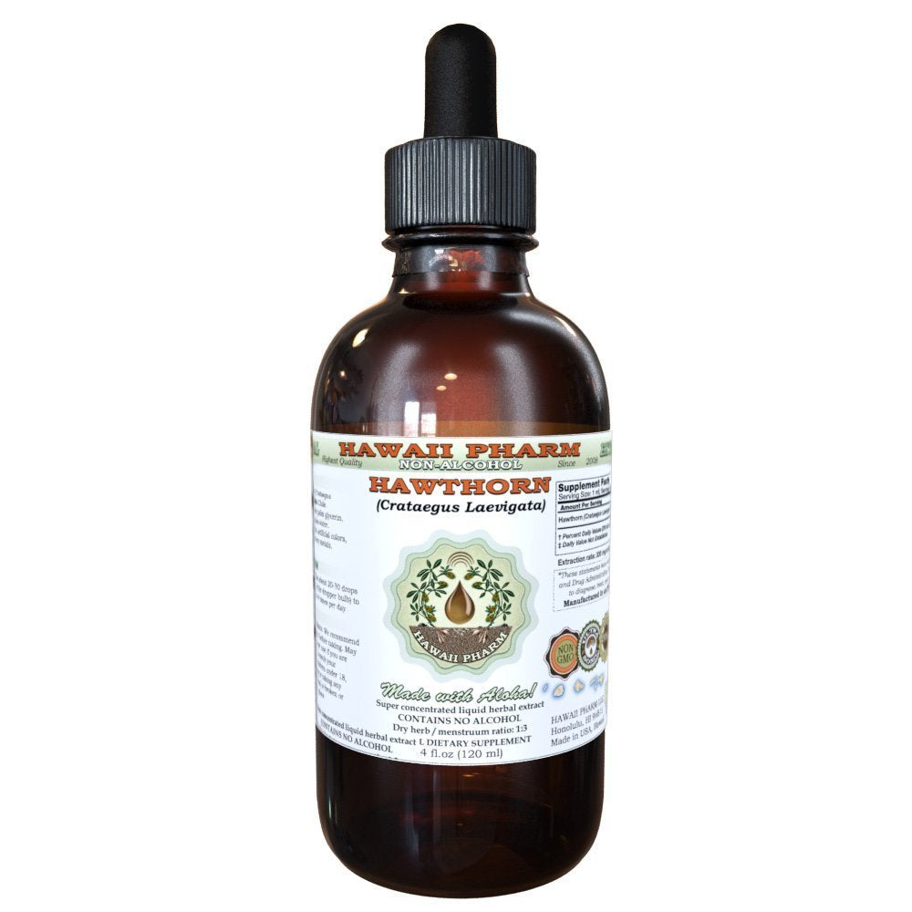 Bottle of Hawaii Pharm Hawthorn Alcohol-Free Liquid Extract 2 oz