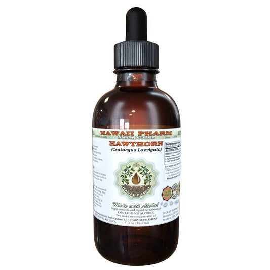 Bottle of Hawaii Pharm Hawthorn Alcohol-Free Liquid Extract 2 oz