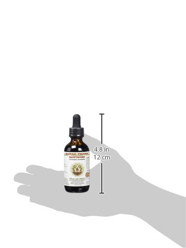 Close-up of Hawthorn glycerite bottle with dropper