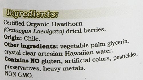 Dried hawthorn berries and glycerin extraction ingredients for Hawthorn glycerite