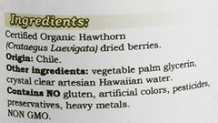 Dried hawthorn berries and glycerin extraction ingredients for Hawthorn glycerite
