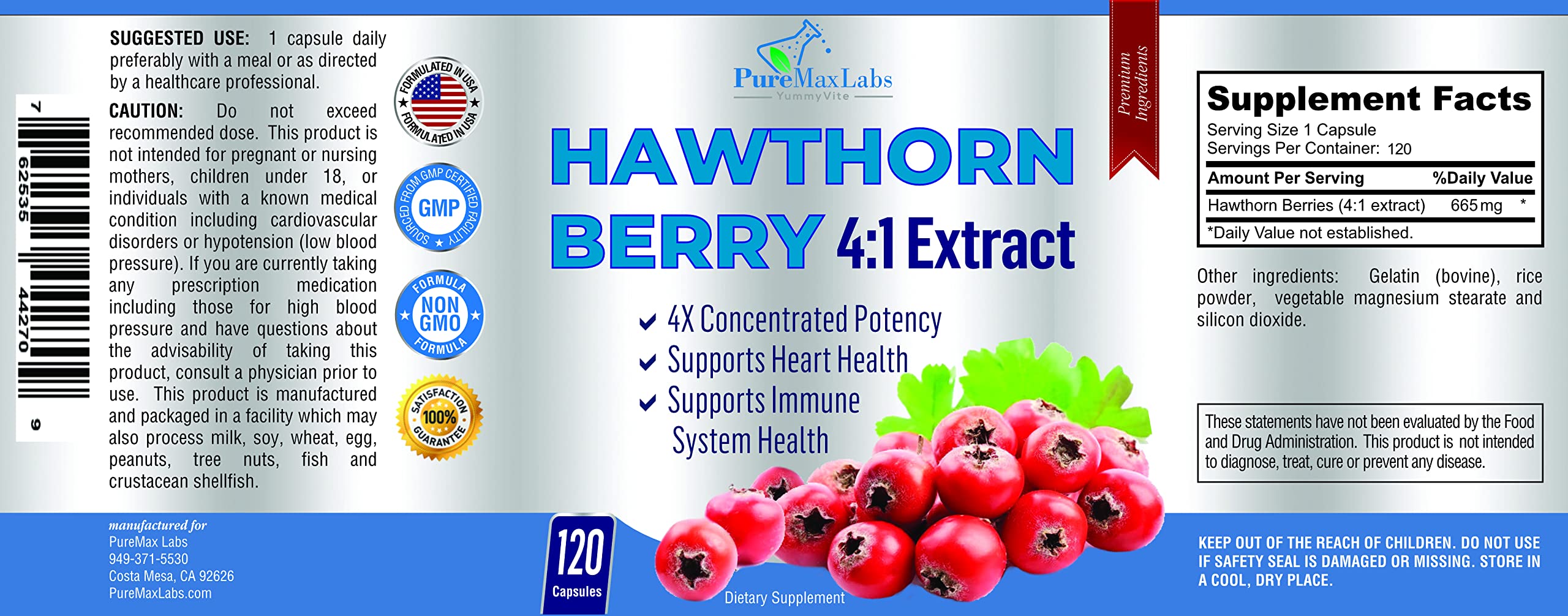 Hawthorn antioxidants including flavonoids quercetin and OPCs graphic