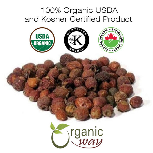 USA packaging for Organic Way Hawthorn Berries Cut & Sifted