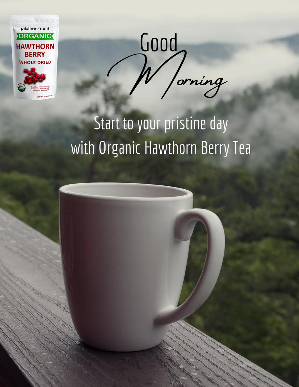 Pristine Nutri organic hawthorn berries bulk packaging