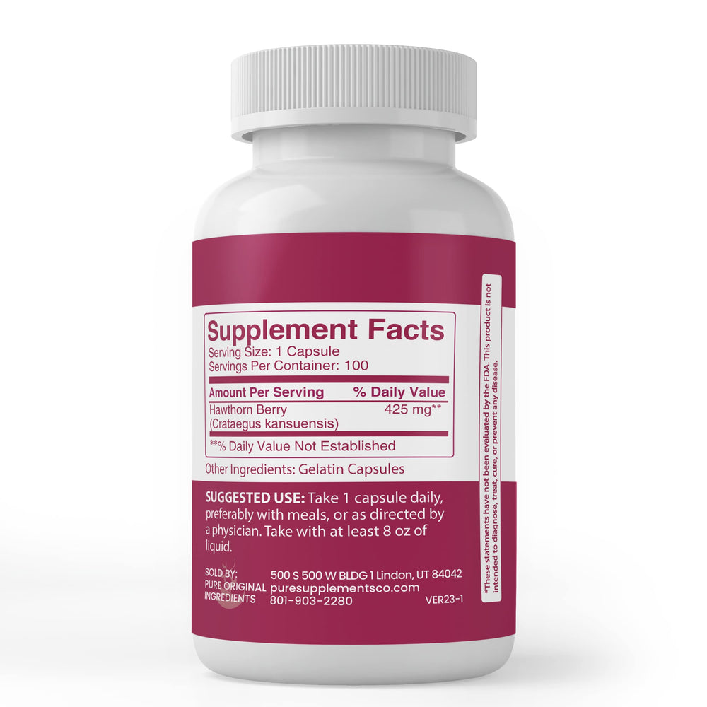 Single-ingredient Hawthorn Berry supplement