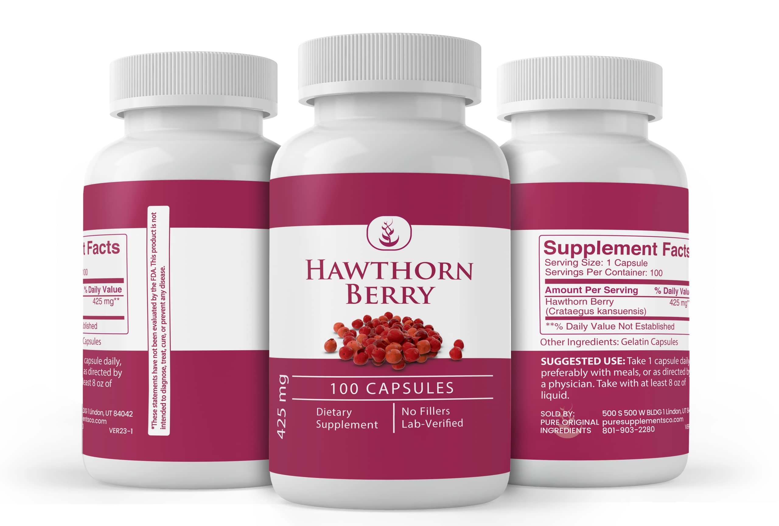Hawthorn Berry capsules with no additives