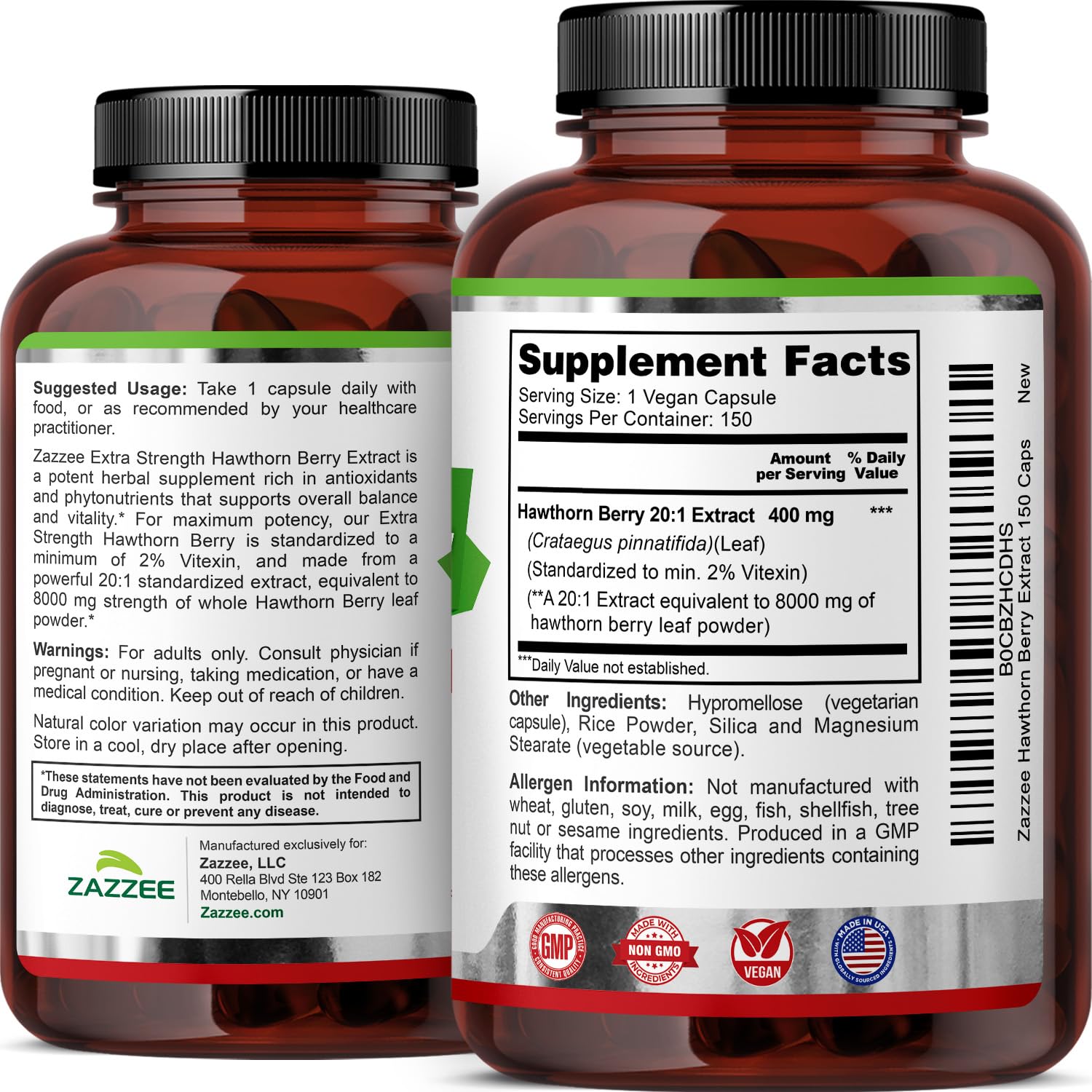 Close-up of Hawthorn Berry extract 8000mg strength 20:1
