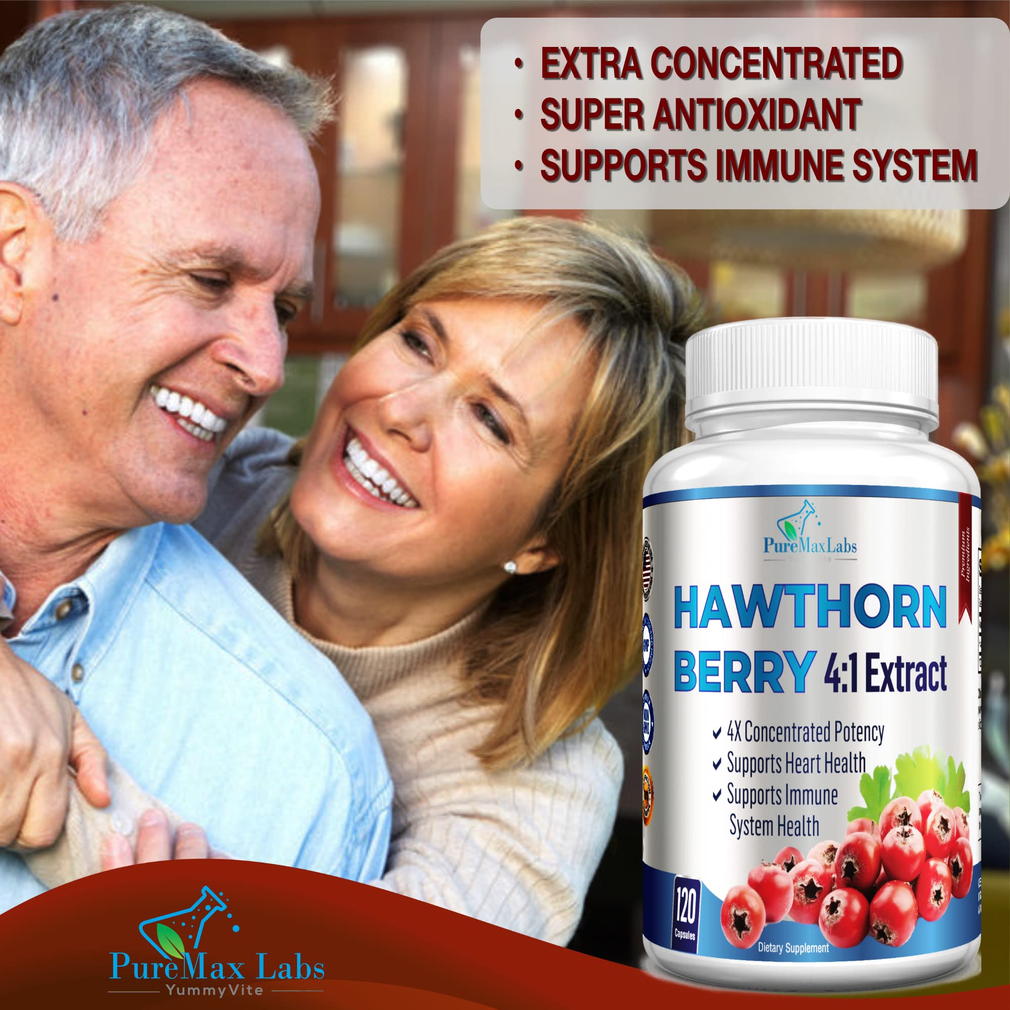 Hawthorn berry 4:1 extract bottle