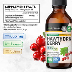 Close-up of hawthorn berry extract