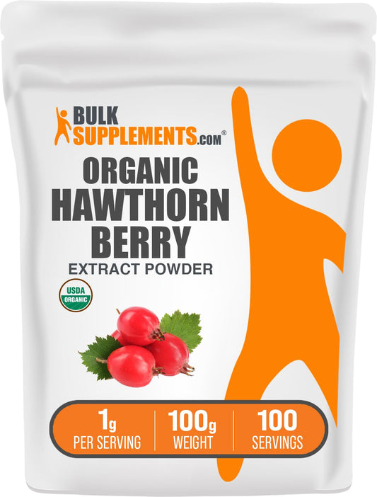 BulkSupplements Hawthorn Berry Extract Powder 100 g pack