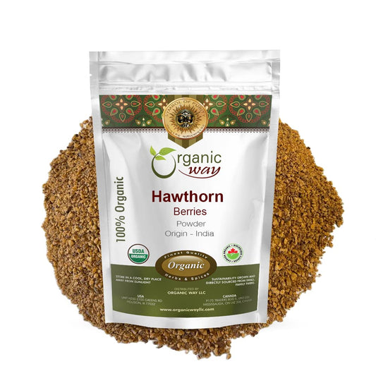 Organic Hawthorn Berry Powder in resealable bag (8 oz) – Albania origin