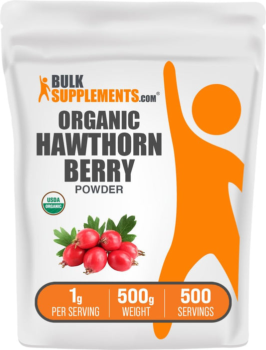 Organic Hawthorn Berry Powder 500g packaging