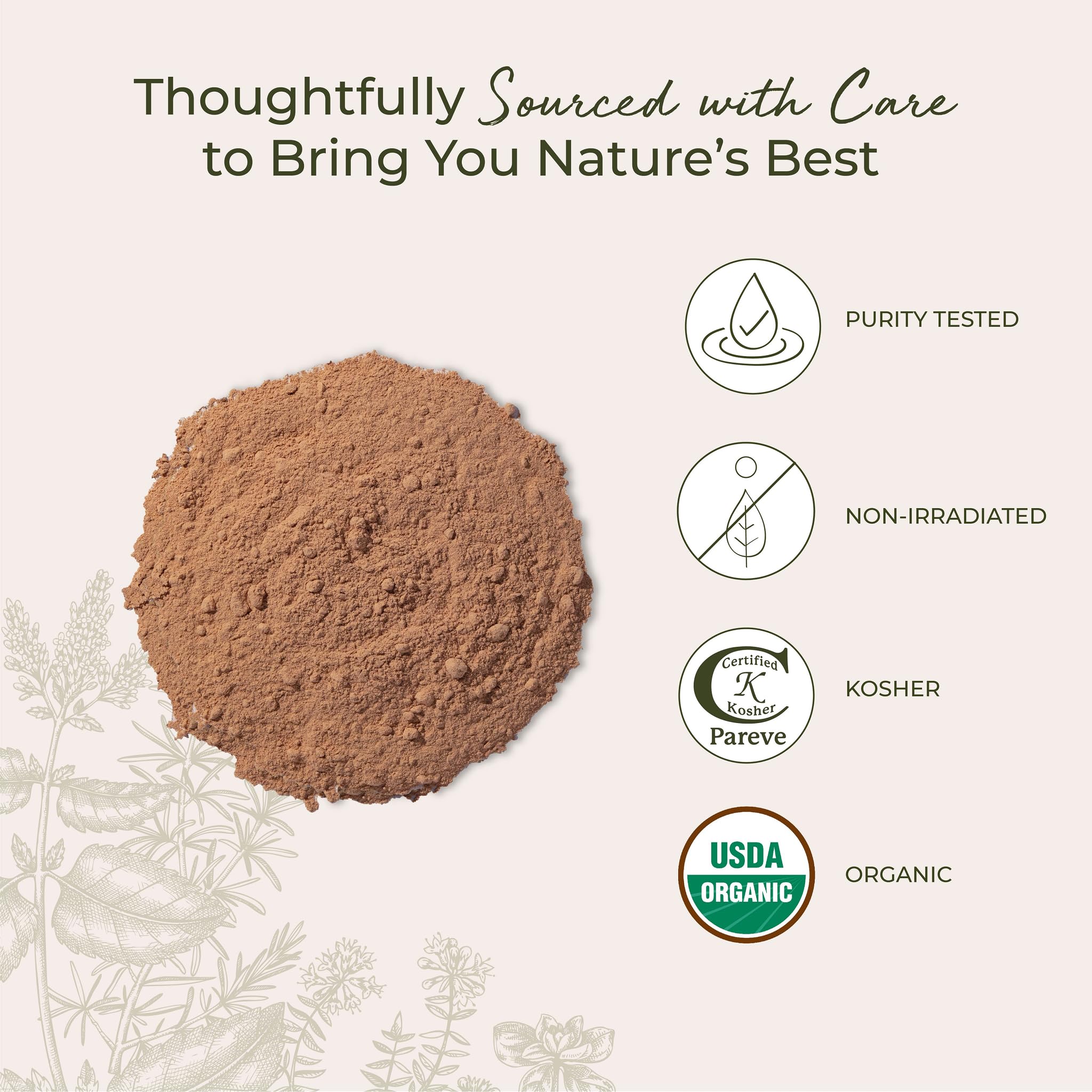 Close-up of hawthorn berry powder texture