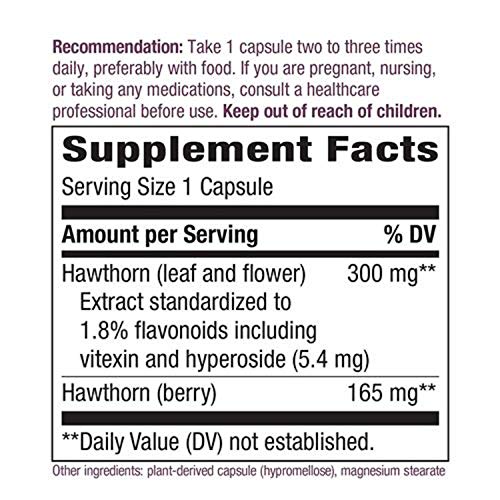 Bottle and packaging for Hawthorn standardized extract capsules
