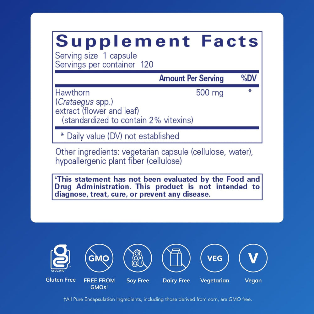 Hawthorn Extract Pure Encapsulations capsules