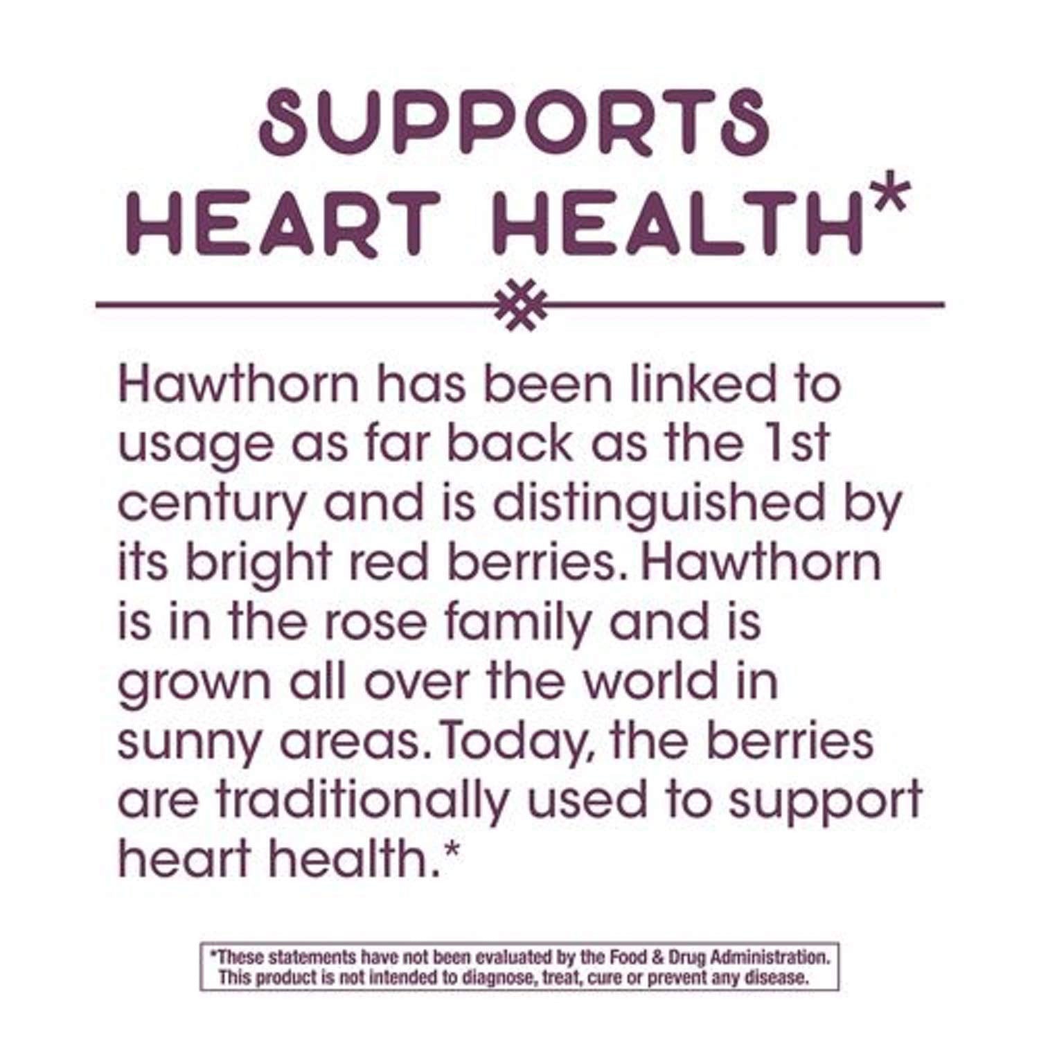 Heart health graphic featuring Hawthorn extract imagery