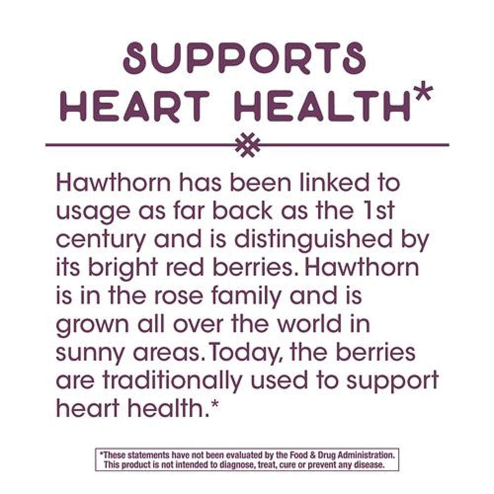 Heart health graphic featuring Hawthorn extract imagery