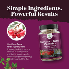 Concept of heart health from hawthorn supplement