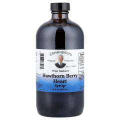Front view of Christopher's Original Formulas Hawthorn Berry Heart Syrup 16 oz bottle