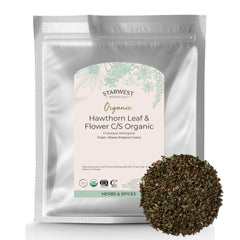 Organic Hawthorn leaf and flower cut and sifted (C/S) - 1 lb