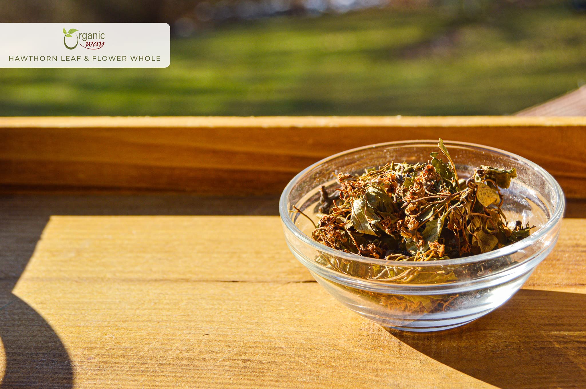 Organic Albanian wild-harvest hawthorn leaves