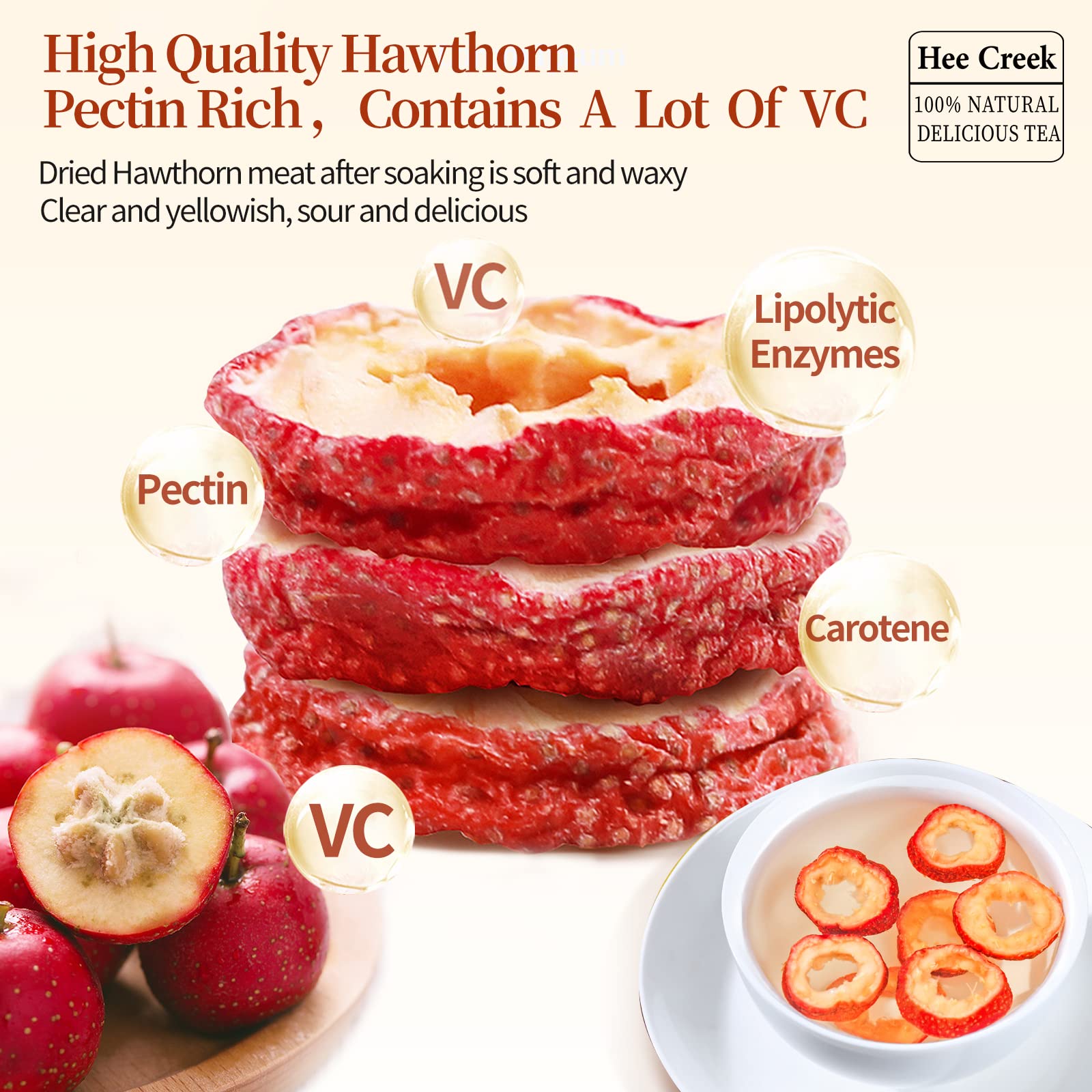 Hawthorn tea slices used in cooking and infusion