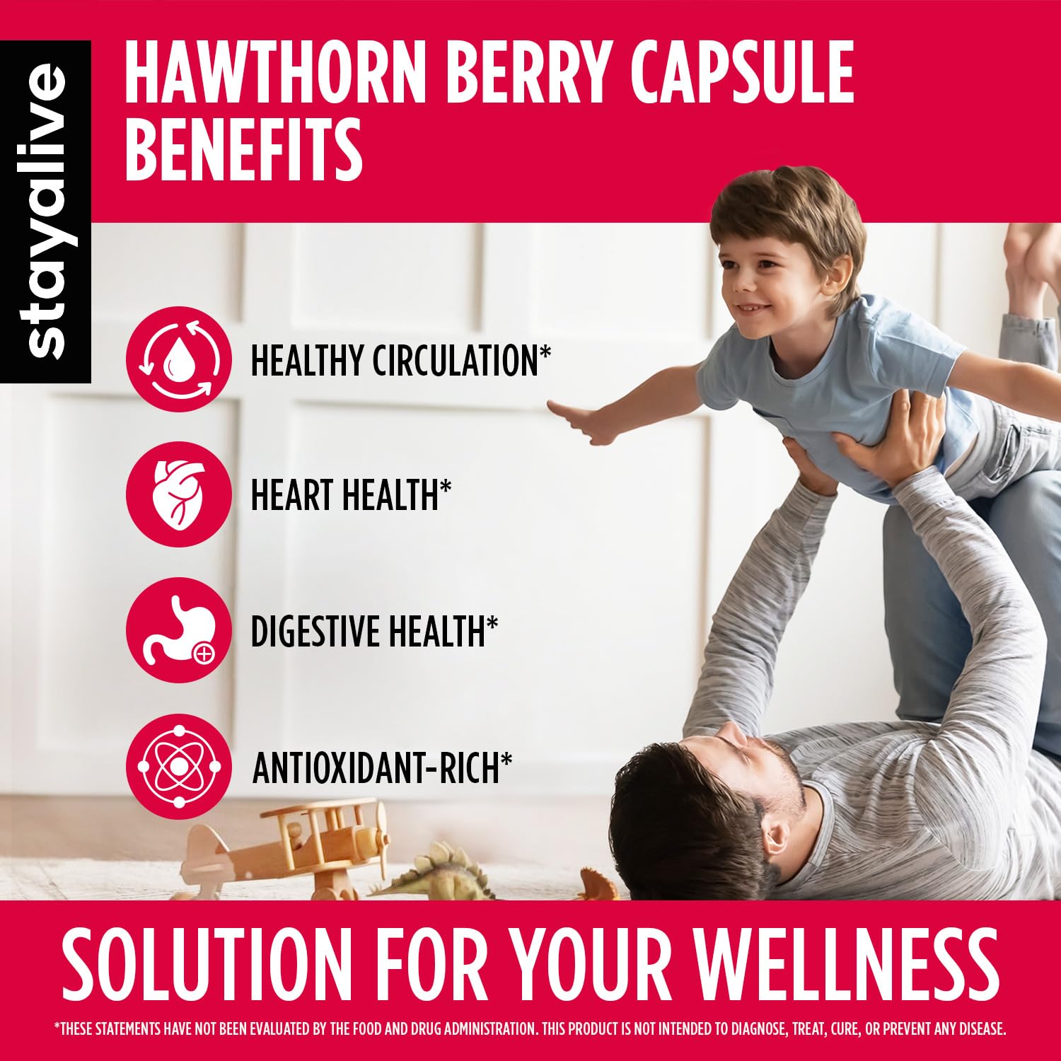 Hawthorn Berry Capsules bottle label with product name